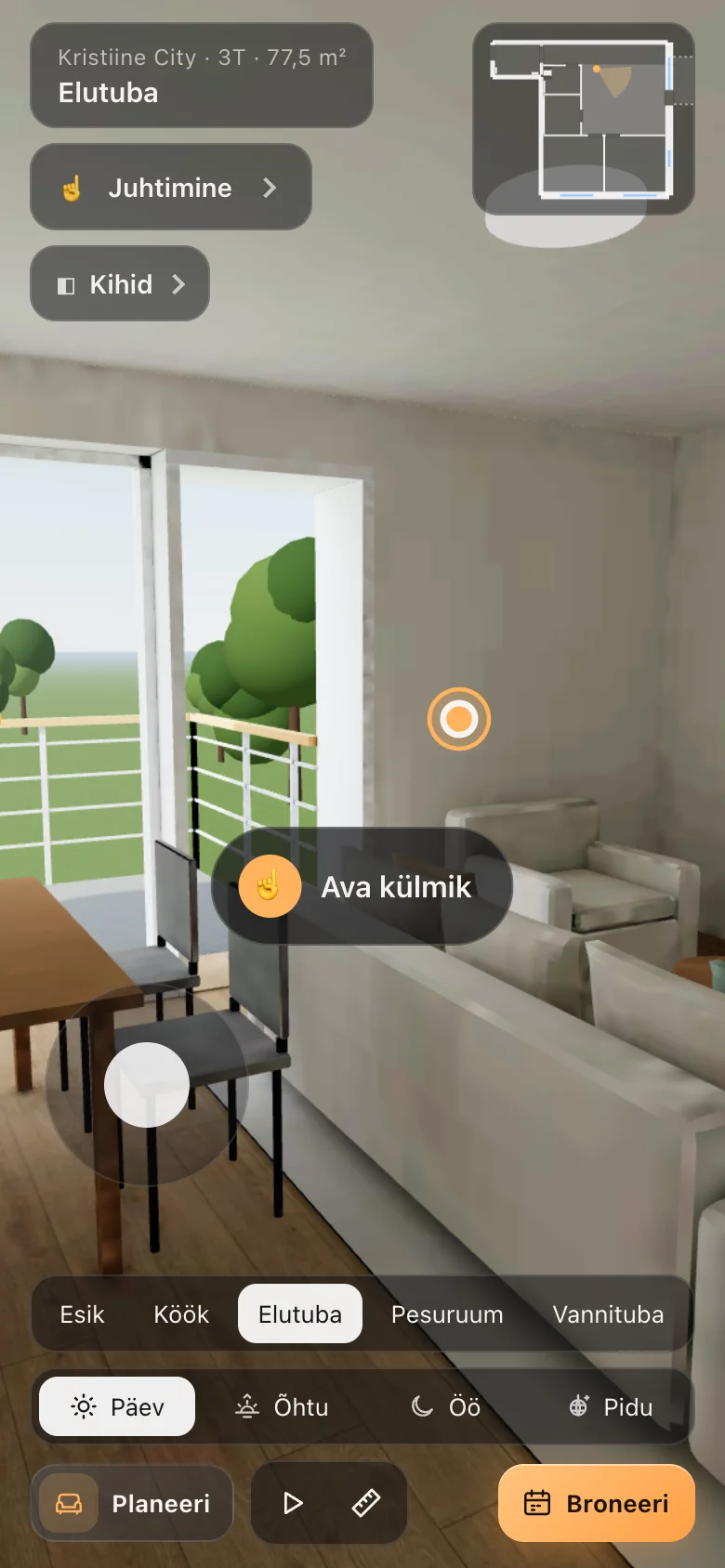 Sama tuur telefonis, püstpaigutuses